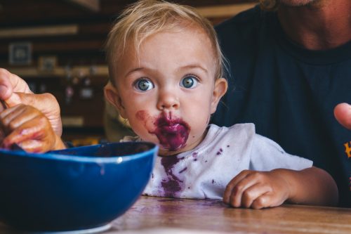 baby eating solids