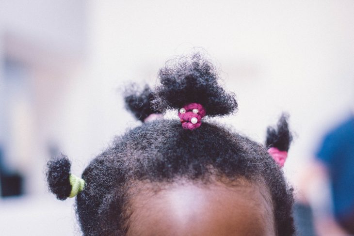 baby girl's hair