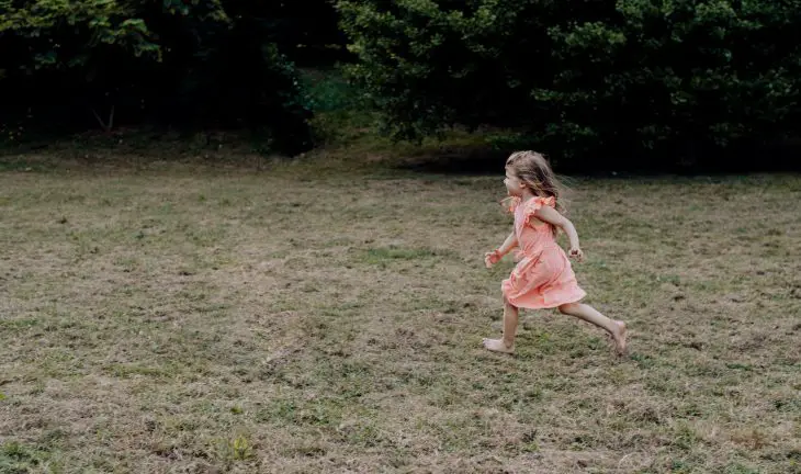 Little toddler running