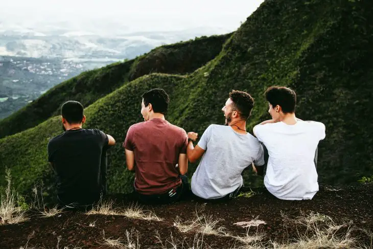 Men laughing